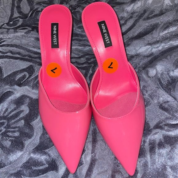 Nine West Women's Pink Mules - Picture 5 of 5